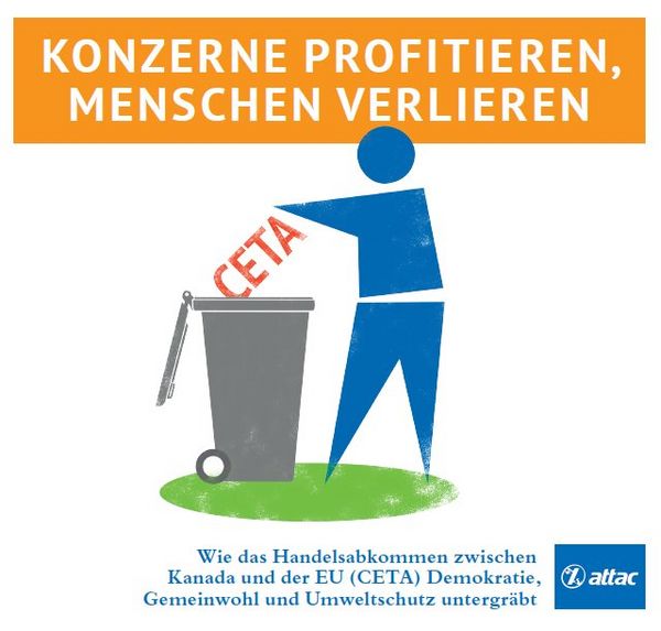 CETA-Flyer im Attac Webshop