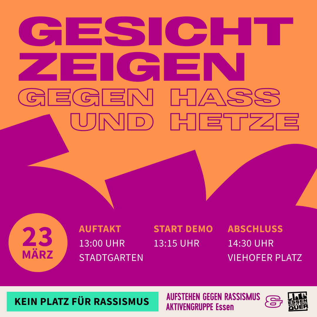 Aufruf Zur Demo Am 23. März 2024 Gesicht Zeigen Gegen Hass Und Hetze ...